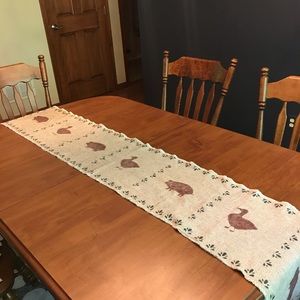 country burlap table runner 81”